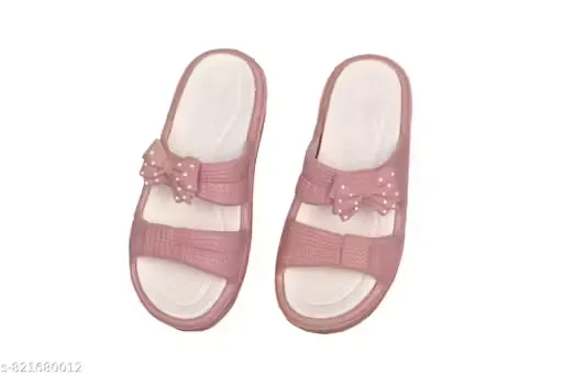Comfortable Floral & Bow Design Women's Slippers